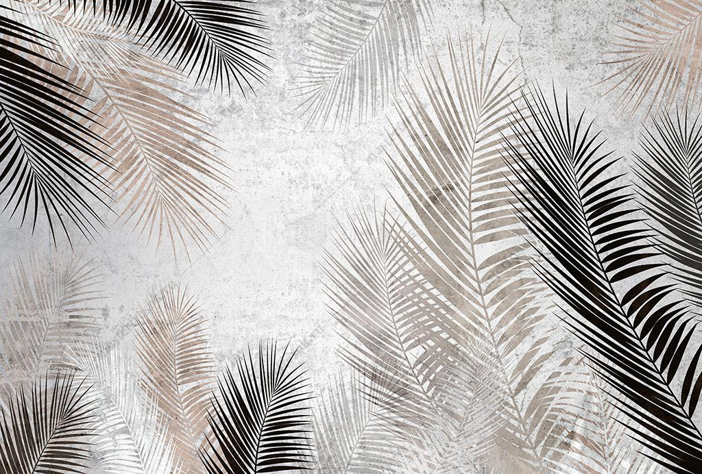 Фотообои Роспись стен пальмовые листья